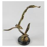 Birds In Flight Brass Sculpture