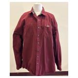 Carhartt Burgundy Canvas Lined Overshirt (2XLTall)