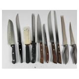 Titanium & Stainless Kitchen Knives (10)