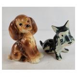 Cocker Spaniel & Terrier Ceramic Dog Figurines