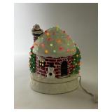 Vintage Ceramic Lighted Christmas Santa Igloo