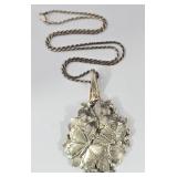 Sterling Rope Chain & Butterfly Pendant