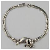 Sterling Silver Manatee w/ Baby Bracelet