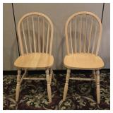 Windsor Style Hoop-Back Spindle Dining Chairs