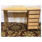 5-Drawer Folding Computer Desk