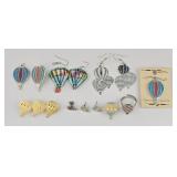 Costume Hot Air Balloon Earrings, Pendants +