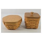 Longaberger Small Hexagon & Square Baskets