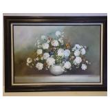 Floral Bouquet Painting Signed By Artist