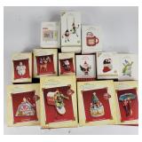 Santa, Snowmen+ Hallmark Christmas Ornaments (13)