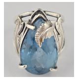 Sterling Blue Topaz Teardrop Ring (7)