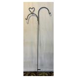 Wrought Iron Heart Garden Shepherds Hook