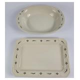 Longaberger Pottery Serving Bowl & Platter