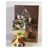 Lenox Christmas Birdbath Musical Snow Globe