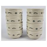 Longaberger Pottery Classic Ramekins (8)