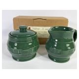 Longaberger Ivy Cream & Sugar Set NIB