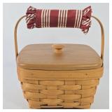 Longaberger Woven Basket w/ Wood Lid