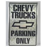 Aluminum Chevy Truck Parking Sign