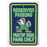 Notre Dame Fightin' Irish Reserved Parking Sign