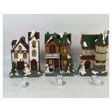 Christmas Village Mantel Stocking Holders