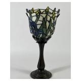 Stained Glass Iris Tealight Candle Lamp