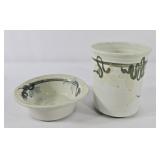 Dick Lehman Pottery Jar & Bowl