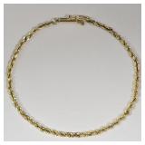 14k Gold Rope Link Bracelet
