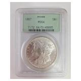 1885 Morgan Silver Dollar MS64 Coin