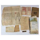 WWII Japanese Ephemera, Cloth Maps, Gum+ (13)