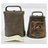 Antique No. 5 & 6 Holstein Cow Bells