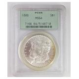 1886 Morgan Silver Dollar MS64 Coin
