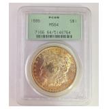 1886 Morgan Silver Dollar MS64 Coin
