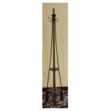 Arts & Crafts Bent Oak Plank Hall Tree Coat Rack