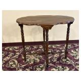 Antique Scallop Top Carved Parlor Table
