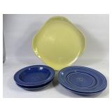 Oneida Russell Wright Platter, Dansk Denim Plates