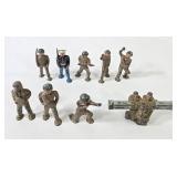 Barclay WWII Toy Lead Soldiers (9)