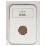 1879 Bronze Indian Head 1 Cent MS64 RB