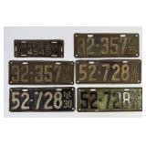 1921-31 Chicago & Illinois License Plates (6)