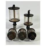 LUNKENHEIMER Glass & Brass Engine Drip Oilers (5)