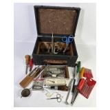 Vintage Leather Tool Kit - Shur-Stop Fire Box