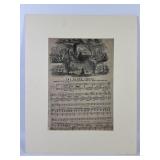 ï¿½Slave Chaseï¿½ Sheet Music Etching, Russell