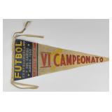 1953 Costa Rica Futbol Soccer Pennant