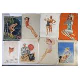 1940ï¿½s Varga Girls + Pin-Up Lithos & Sketches (8)