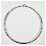 14k White Gold 'Omega' Choker Necklace