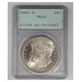 1882-S Morgan Silver Dollar MS65 Coin