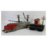 Lionel F3 ï¿½Oï¿½ Gauge Santa Fe Engine, Box Car +