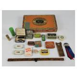 Ex-Lax, Bayer, Schrader+ Vintage Metal Tins+