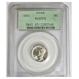 1943 United States Mercury Dime MS65