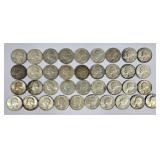 1960-1964 U.S. Washington Silver Quarters (37)