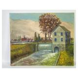ï¿½Old Millï¿½ Painting - Signed Geo. Schultz 57