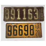 1919-1920 Illinois License Plates